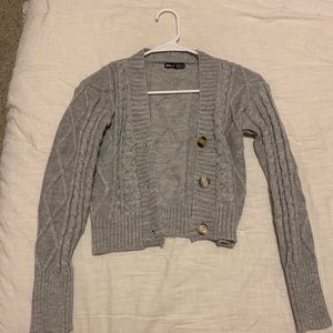 Cardigan with tube top